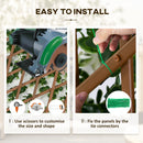 Outsunny 2 Pieces Decorative Trellis with Artificial Leaves, 2m x 1m, Eucalyptus