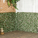 Outsunny 2 Pieces Decorative Trellis with Artificial Leaves, 2m x 1m, Eucalyptus