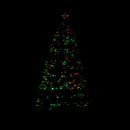 HOMCOM Christmas Fibre Optic Tree 5' with Blue Star