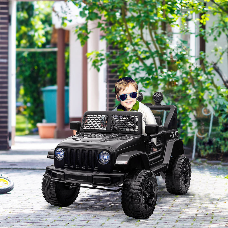 HOMCOM Kids Electric Ride on Car Truck Off Road 12v - Black