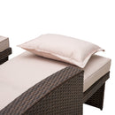 Outsunny Rattan Double Lounge - Brown