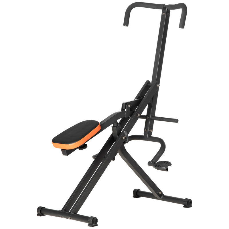 HOMCOM Total Crunch Exercise Machine Squat Machine Adjustable Seat Abs Trainer