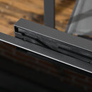 Outsunny Extendable Outdoor Dining Table Patio Table with Aluminium Frame Black