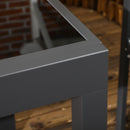 Outsunny Extendable Outdoor Dining Table Patio Table with Aluminium Frame Black