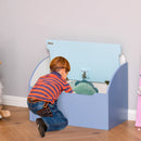 HOMCOM Childrens Table and Chair Set Adjustable – Blue & White