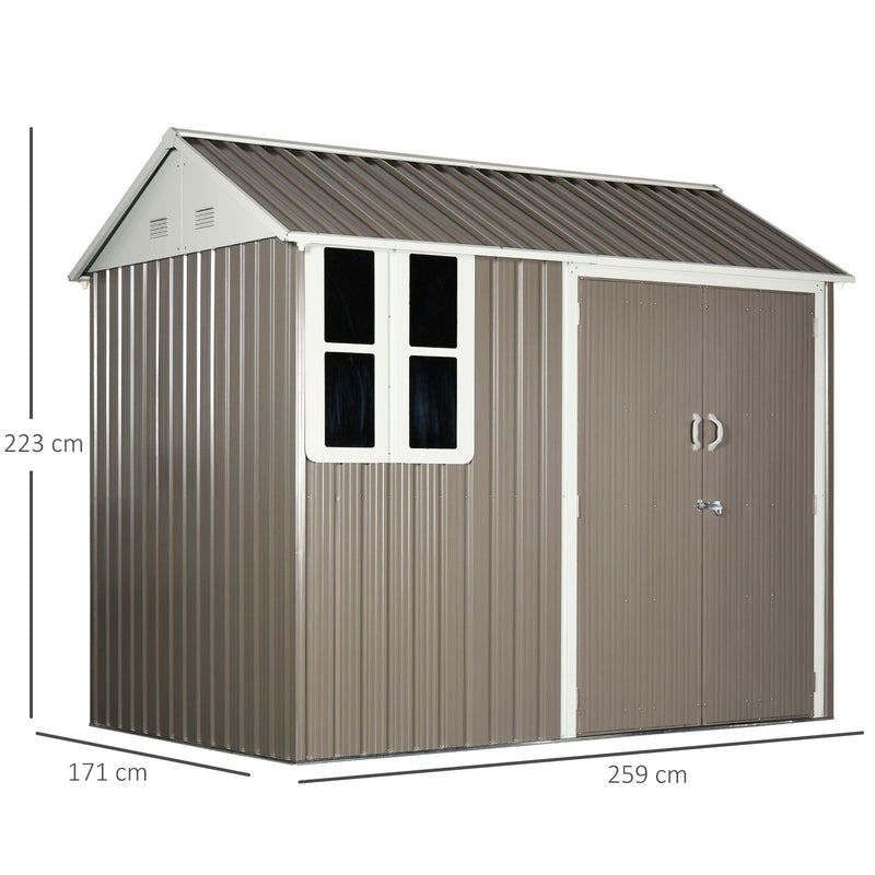 Garden Metal Storage Shed 6' x 8'