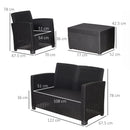 Resin Rattan Sofa Set