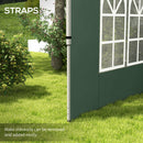 Outsunny Gazebo Side Panels for 3x3(m) or 3x4m Pop Up Gazebo, 2 Pack, Green