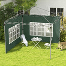 Outsunny Gazebo Side Panels for 3x3(m) or 3x4m Pop Up Gazebo, 2 Pack, Green