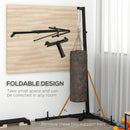 SPORTNOW Punch Bag Stand for Heavy Bag and Speed Bag, Foldable and Adjustable