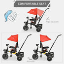 Baby Tricycle 4in1 Stroller with Handle - Red