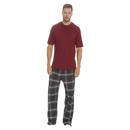 Men's Plain Crew Neck T-Shirt and Woven Pant Set