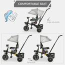 Baby Tricycle 4in1 Stroller with Handle - Grey