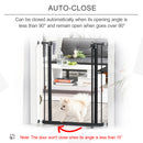 PawHut Metal Safety Pet Gate - Black