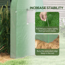 Outsunny Tomato Greenhouse with 2 Roll-up Doors and 4 Mesh Windows, Green