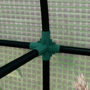 Outsunny Tomato Greenhouse with 2 Roll-up Doors and 4 Mesh Windows, Green