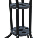Outsunny Glass Top Patio Table - Black