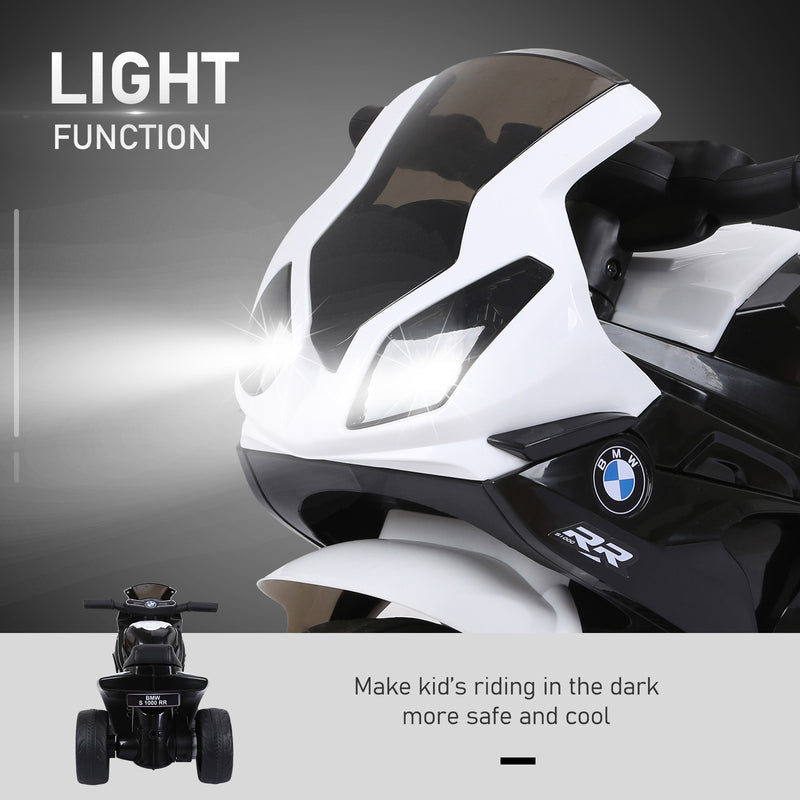 HOMCOM Kids Electric Ride on Motorcycle BMW S1000RR with Headlights Music - Black
