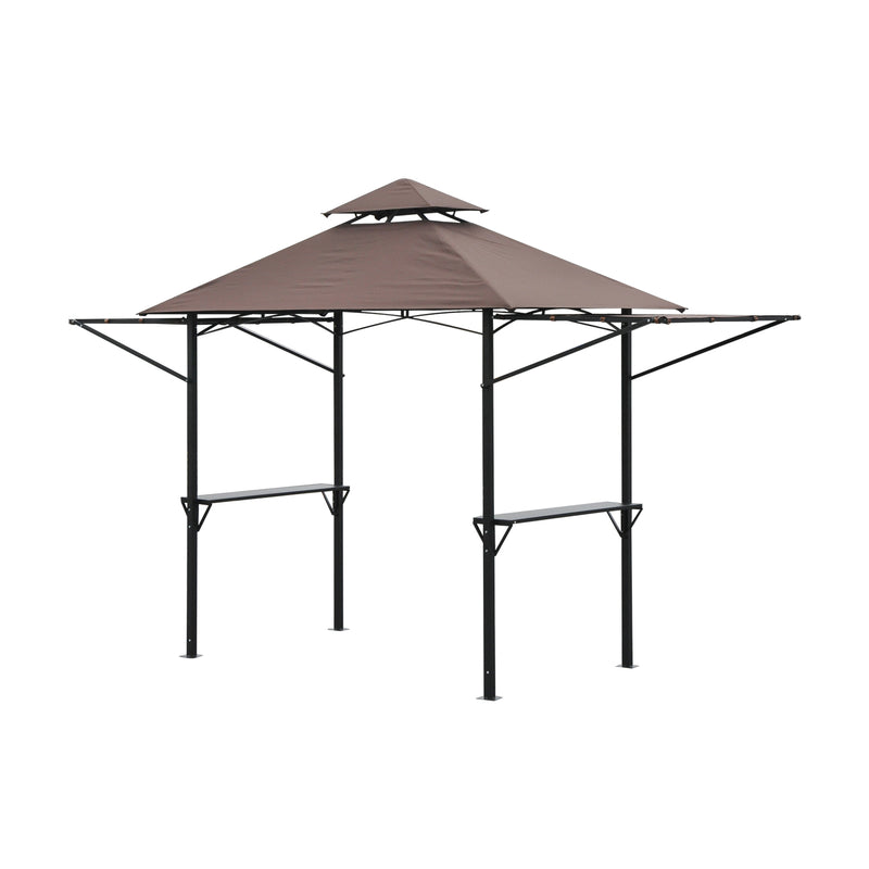 Outsunny Party BBQ Tent Outdoor Camping Patio Canopy Awing Waterproof Coffee