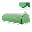 Outsunny Tunnel Greenhouse, Upgraded Structure, Hinged Doors, 6 x 3(m), Green