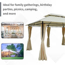 Outsunny Metal Gazebo 4m x 3(m)  Beige