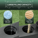 Outsunny Garden Umbrella Base 43kg Water Or 60kg Sand Filled With Wheels