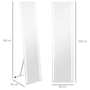 HOMCOM LED Lighted Full Length Mirror Dimmable Full Size Body Mirror for Bedroom