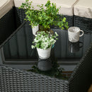 Outsunny 8 Pieces Patio Rattan Sofa Set Garden Furniture Set for Outdoor Black