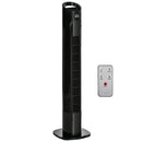 HOMCOM LED Tower Fan With 70° Oscillation 3 Speed 3 Mode LED Panel Remote Black