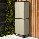 Outsunny Garden Cabinet Shed, Double-Door, 65Lx37Wx172H cm - Beige