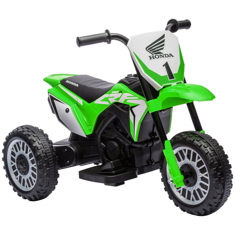 HOMCOM Honda CRF450RL Licensed 6V Kids Electric Motorbike w/ Horn - Green