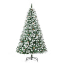 HOMCOM Christmas Tree Slim 6' with Pinecones