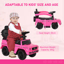 HOMCOM Kids Pink Ride On Car Mercedes Benz G350 - with Sun Shade