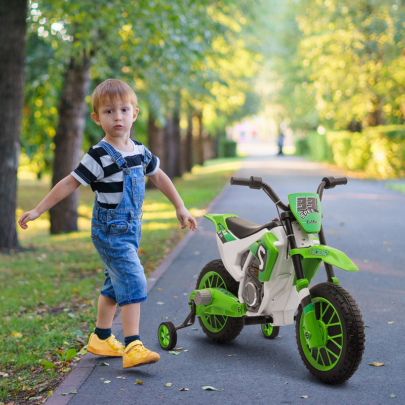 HOMCOM Kids Electric Ride On Motorcycle Bike 12V - Green