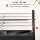 Outsunny Outdoor Electric Charcoal BBQ Rotisserie Grill