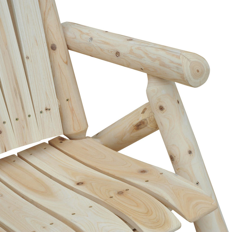 Outsunny Adirondack Chair -Natural Wood