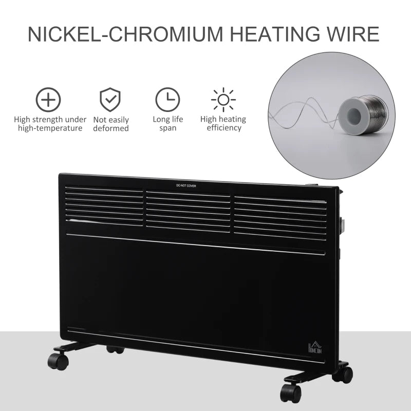 HOMCOM Home Savers Convector Radiator Heater Freestanding or Wall-mounted w/ Adjustable Thermostat