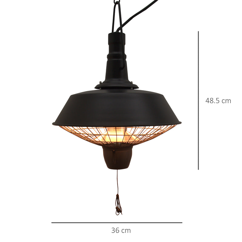 Outsunny Outdoor Electric Heater Halogen 2100W-Black