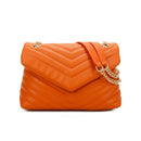 Quilted Shoulder Bag - Orange