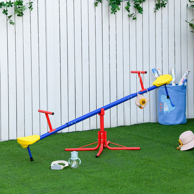 Outsunny Kids Seesaw Metal frame 3-8yrs - 360 degree swivel