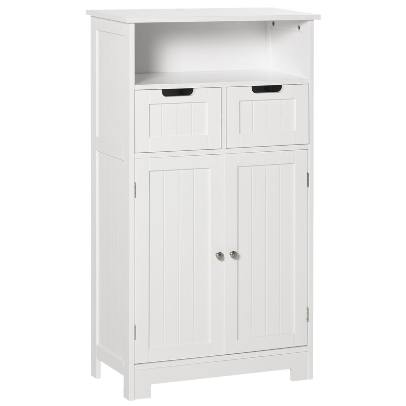 kleankin Bathroom Storage Cabinet with Adjustable Shelf and Removable Drawers