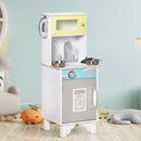 Kids Kitchen Play Cooking Toy Set w/ Sink, Telephone, Gift for Boys & Girls