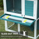 Pawhut Rabbit Hutch Green
