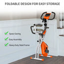 HOMCOM Folding Exercise Bike - White & Orange