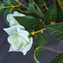 Outsunny Artificial Rose Tree and Planter for Indoor & Outdoor use - White and Green