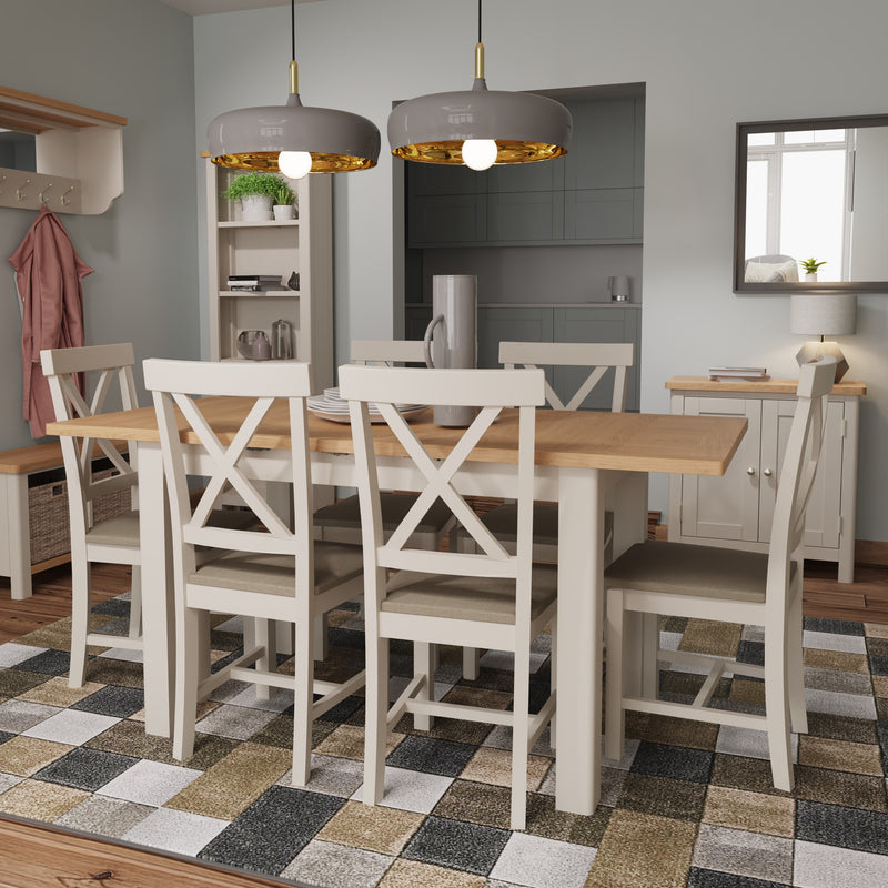 Beverley Dove Grey  Extending Table 1.2m-1.6m 120 x 75 x 78 cm