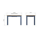Aldeburgh Blue Extending Table 1.2m-1.6m 120 x 75 x 78 cm