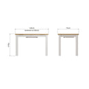 Beverley Dove Grey  Extending Table 1.2m-1.6m 120 x 75 x 78 cm