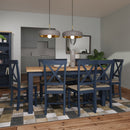 Aldeburgh Blue Extending Table 1.6m-2m 160 x 85 x 78 cm