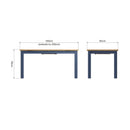 Aldeburgh Blue Extending Table 1.6m-2m 160 x 85 x 78 cm